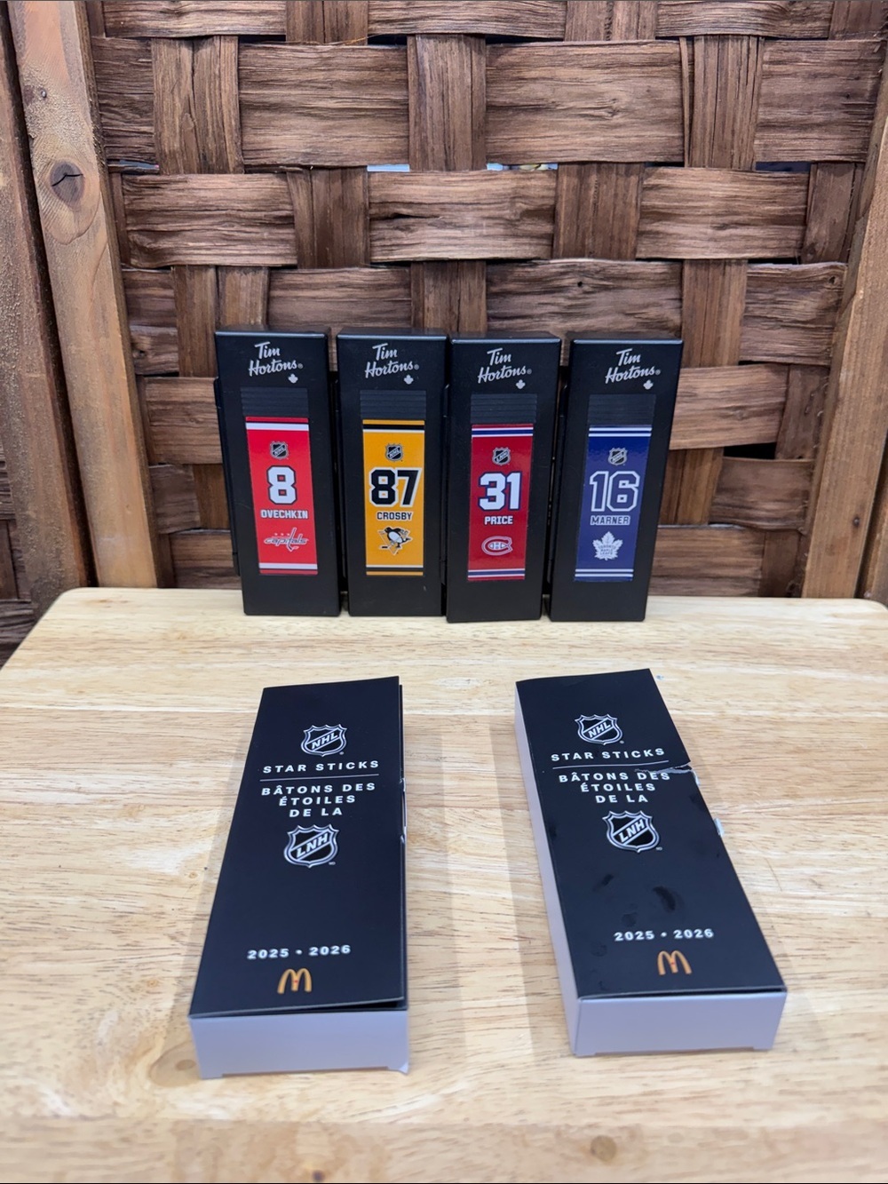 Tim Hortons and McDonald Hockey Star Sticks Collectible Boxes